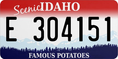 ID license plate E304151