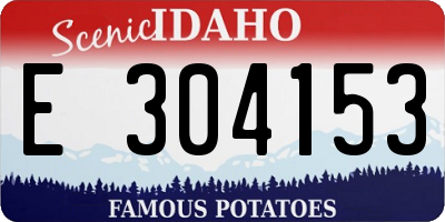 ID license plate E304153