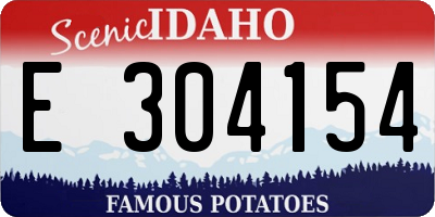 ID license plate E304154