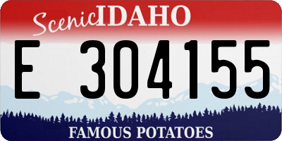 ID license plate E304155