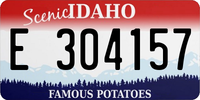 ID license plate E304157
