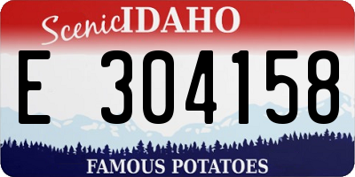 ID license plate E304158
