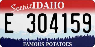 ID license plate E304159