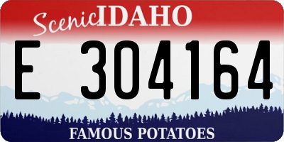 ID license plate E304164