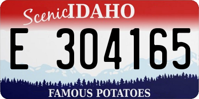 ID license plate E304165