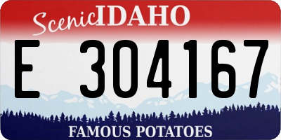 ID license plate E304167
