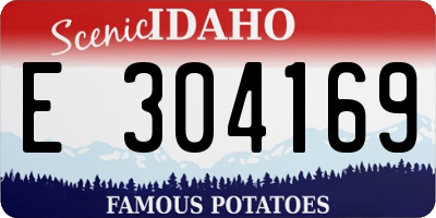 ID license plate E304169