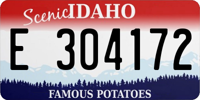 ID license plate E304172