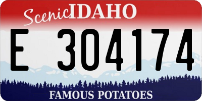 ID license plate E304174