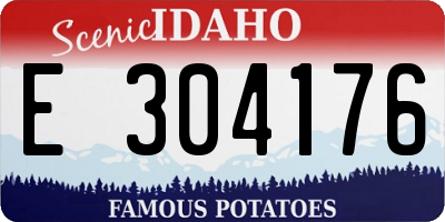 ID license plate E304176