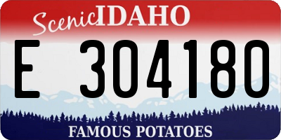 ID license plate E304180