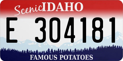 ID license plate E304181