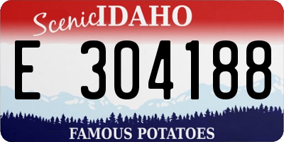 ID license plate E304188