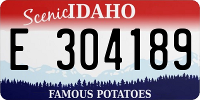 ID license plate E304189