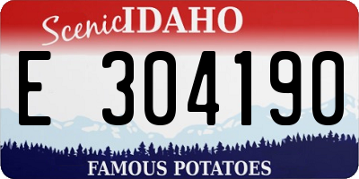 ID license plate E304190