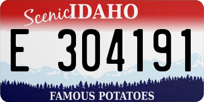 ID license plate E304191
