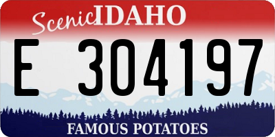 ID license plate E304197