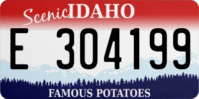 ID license plate E304199