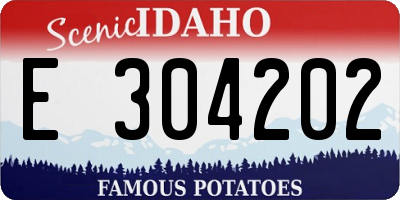 ID license plate E304202