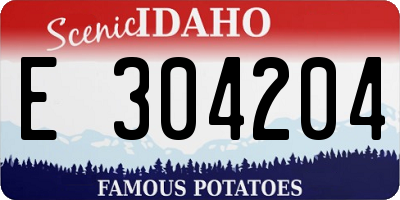 ID license plate E304204