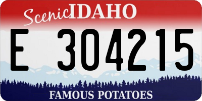 ID license plate E304215