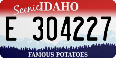ID license plate E304227
