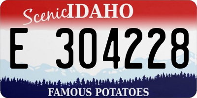 ID license plate E304228