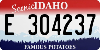 ID license plate E304237