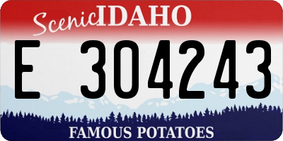 ID license plate E304243