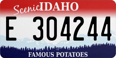 ID license plate E304244