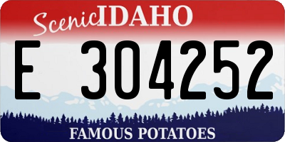 ID license plate E304252
