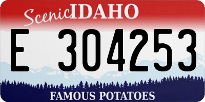 ID license plate E304253
