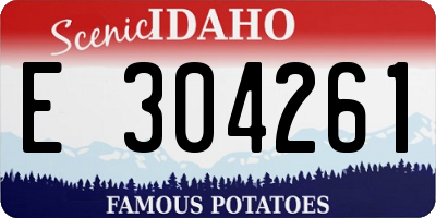 ID license plate E304261