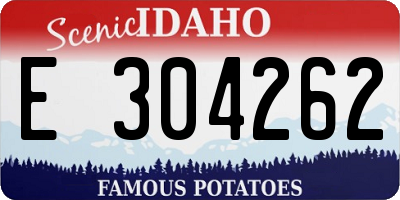 ID license plate E304262
