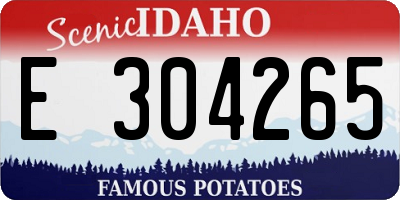 ID license plate E304265