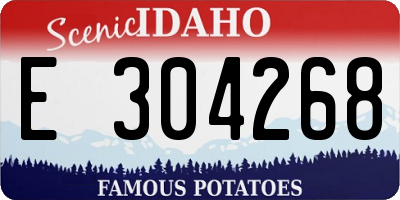 ID license plate E304268