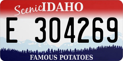 ID license plate E304269
