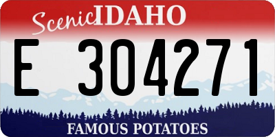 ID license plate E304271