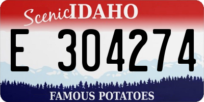 ID license plate E304274