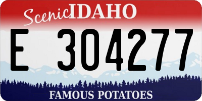 ID license plate E304277
