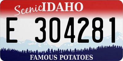 ID license plate E304281