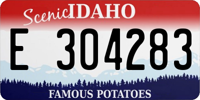 ID license plate E304283