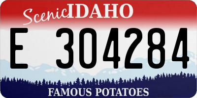 ID license plate E304284