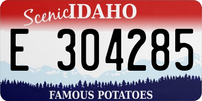 ID license plate E304285