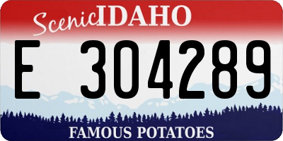 ID license plate E304289