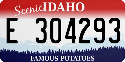ID license plate E304293