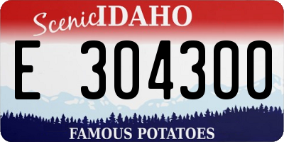 ID license plate E304300