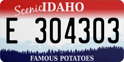 ID license plate E304303