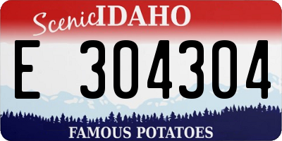 ID license plate E304304