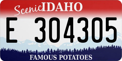 ID license plate E304305
